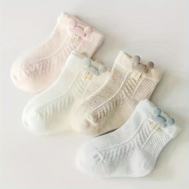 BREATHABLE COTTON BABY GIRL SOCKS