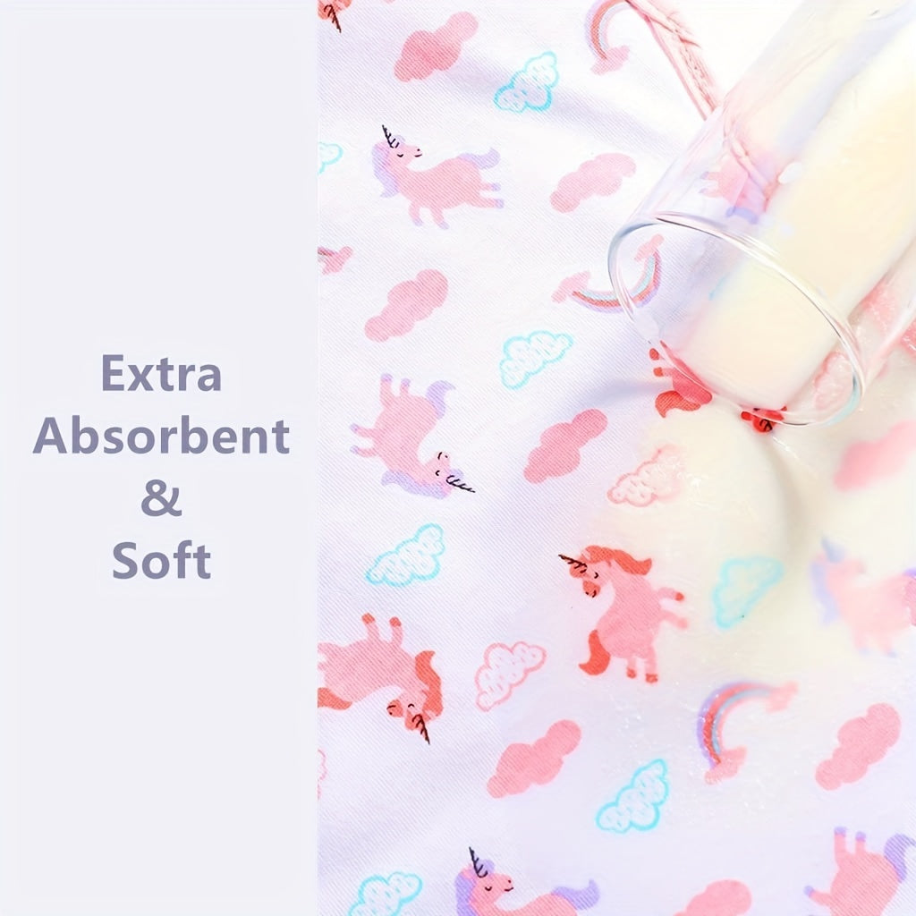 4-PIECES ULTRA-SOFT COTTON BURPING BIBS