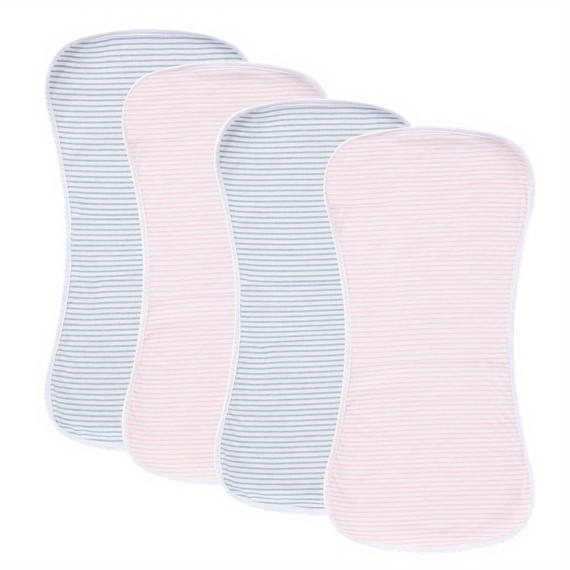 4-PIECES ULTRA-SOFT COTTON BURPING BIBS