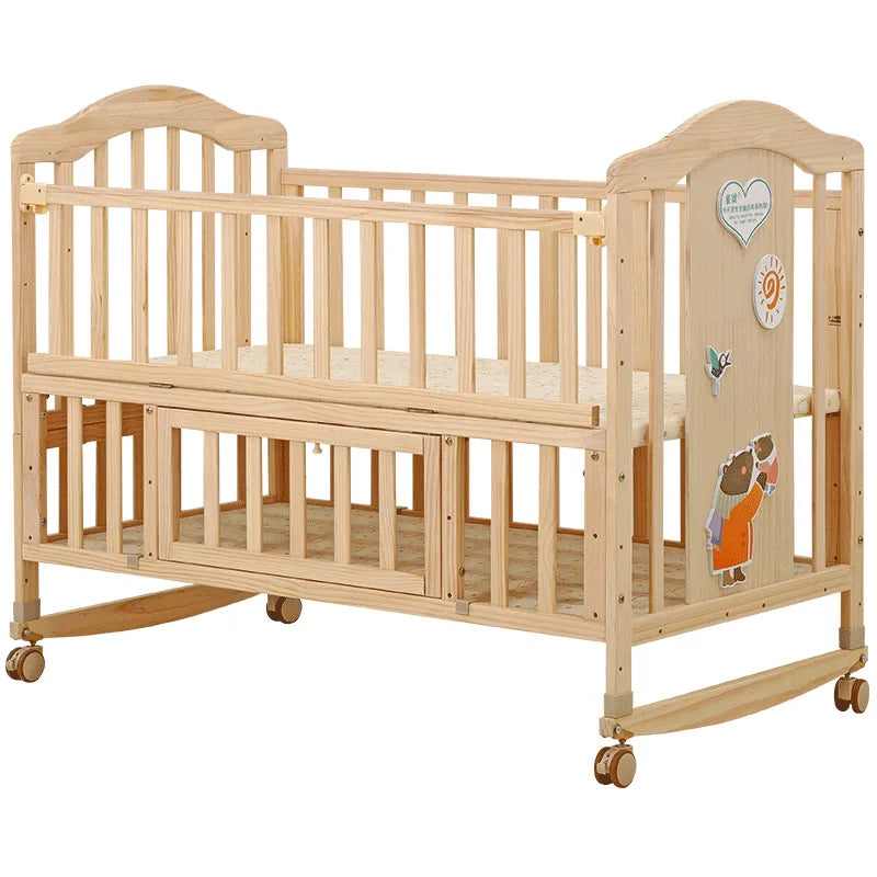 SOLID WOOD BABY CRIB FOR NEWBORN