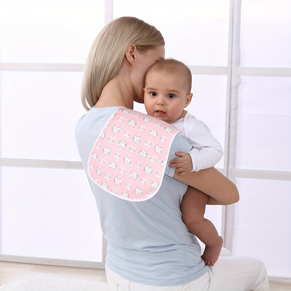 4-PIECES ULTRA-SOFT COTTON BURPING BIBS