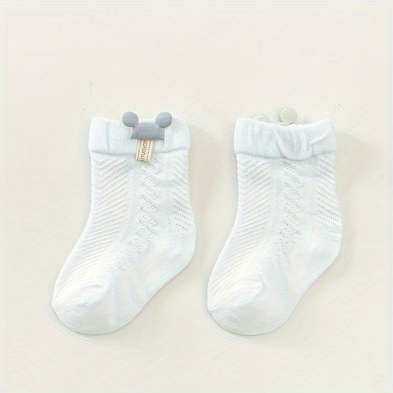 BREATHABLE COTTON BABY GIRL SOCKS