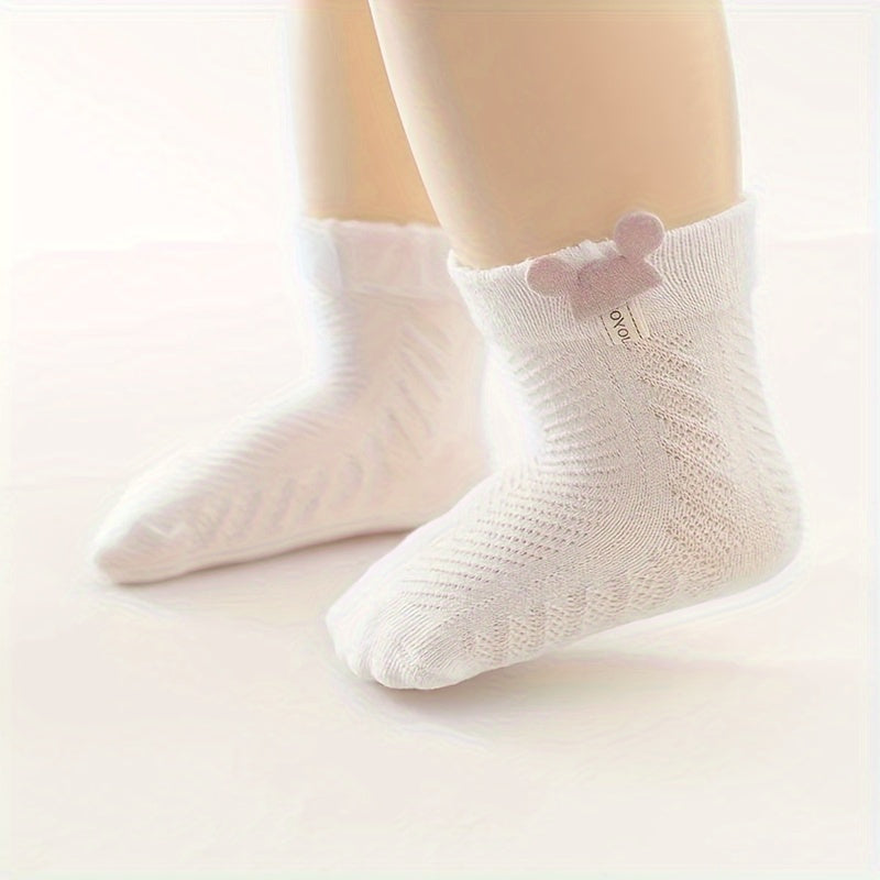 BREATHABLE COTTON BABY GIRL SOCKS