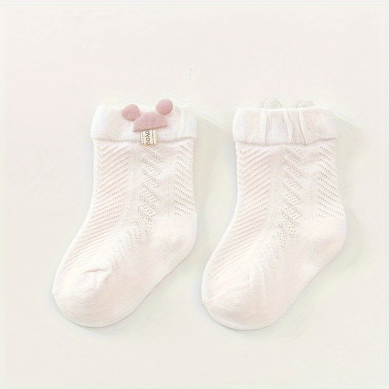 BREATHABLE COTTON BABY GIRL SOCKS