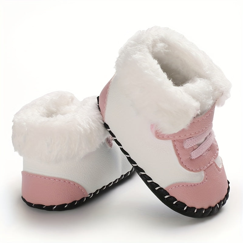 Baby Boys Girls Kawaii & Cute Warm Plush Booties, Comfortable B