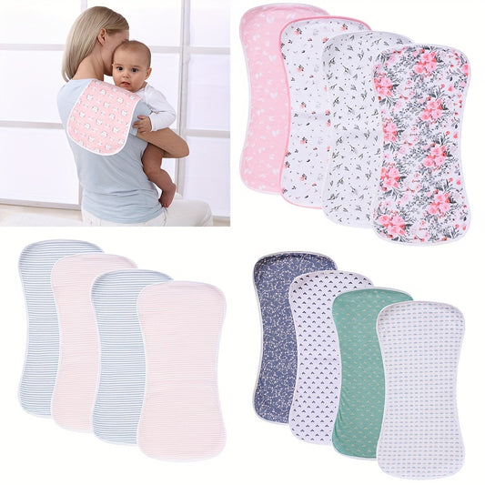 4-PIECES ULTRA-SOFT COTTON BURPING BIBS