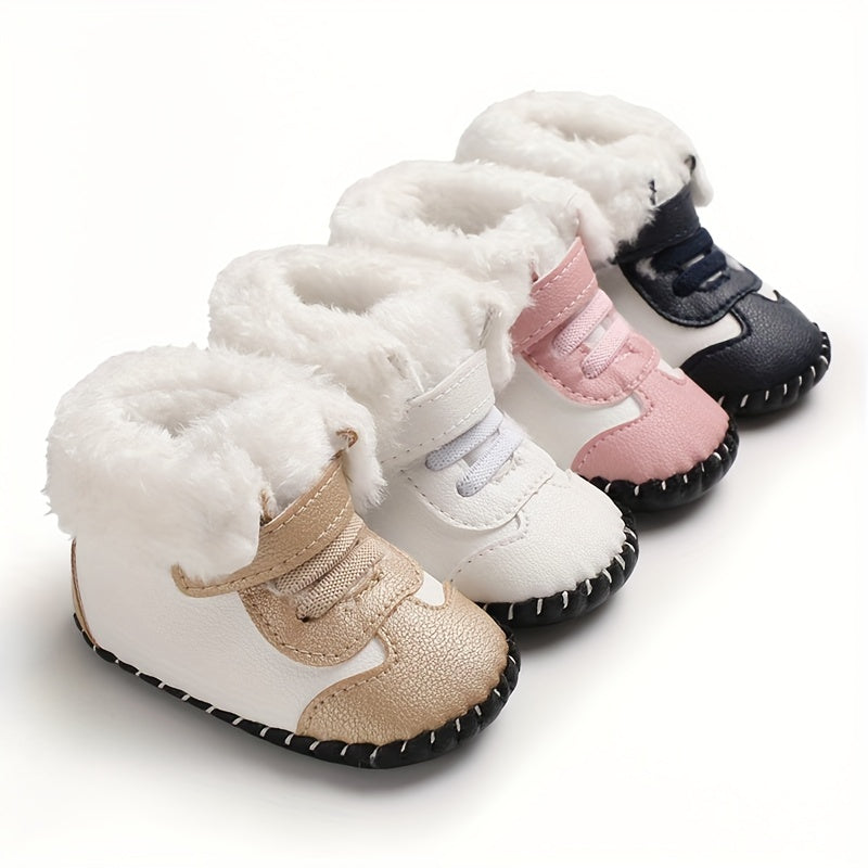 Baby Boys Girls Kawaii & Cute Warm Plush Booties, Comfortable B