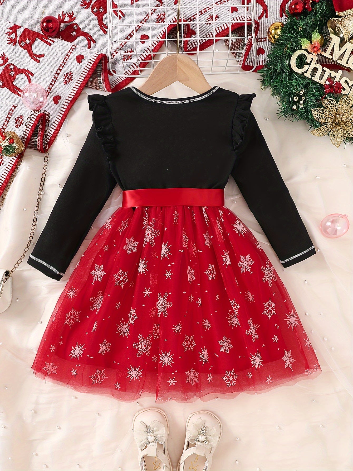 CHRISTMAS Print Dress -