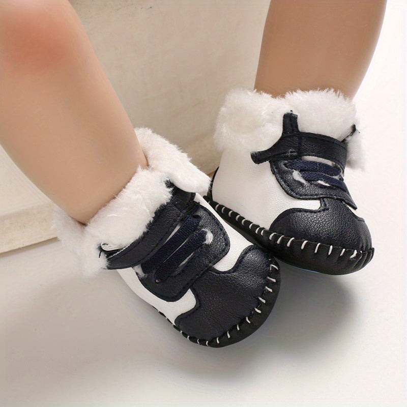 Baby Boys Girls Kawaii & Cute Warm Plush Booties, Comfortable B