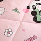 3pcs of Animal Panda-Patterned Quilt Sets Made of Bean Fleece Fabrics, Suitable for Use in Autumn And Winter As All-Season Quilt Sets (Including 1 Quilt Insert + 2 Pillowcases, Excluding Pillow Inserts).