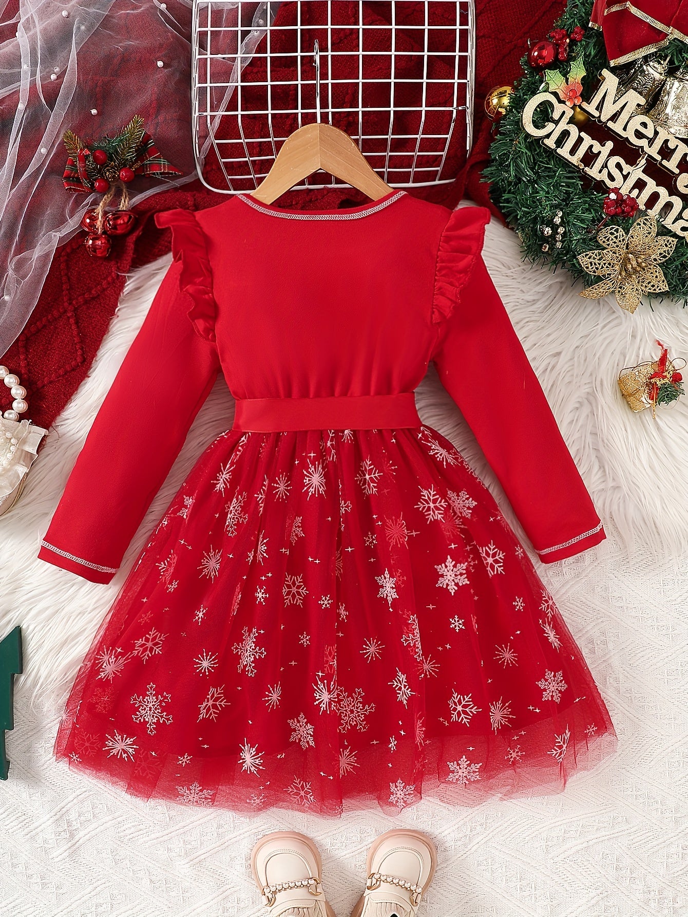 CHRISTMAS Print Dress -