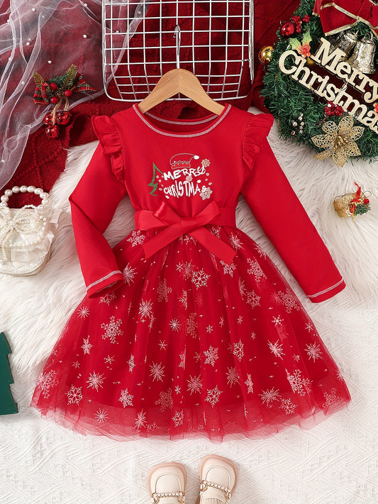 CHRISTMAS Print Dress -