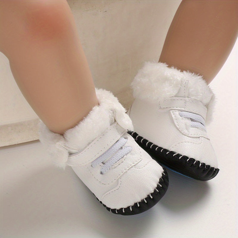 Baby Boys Girls Kawaii & Cute Warm Plush Booties, Comfortable B