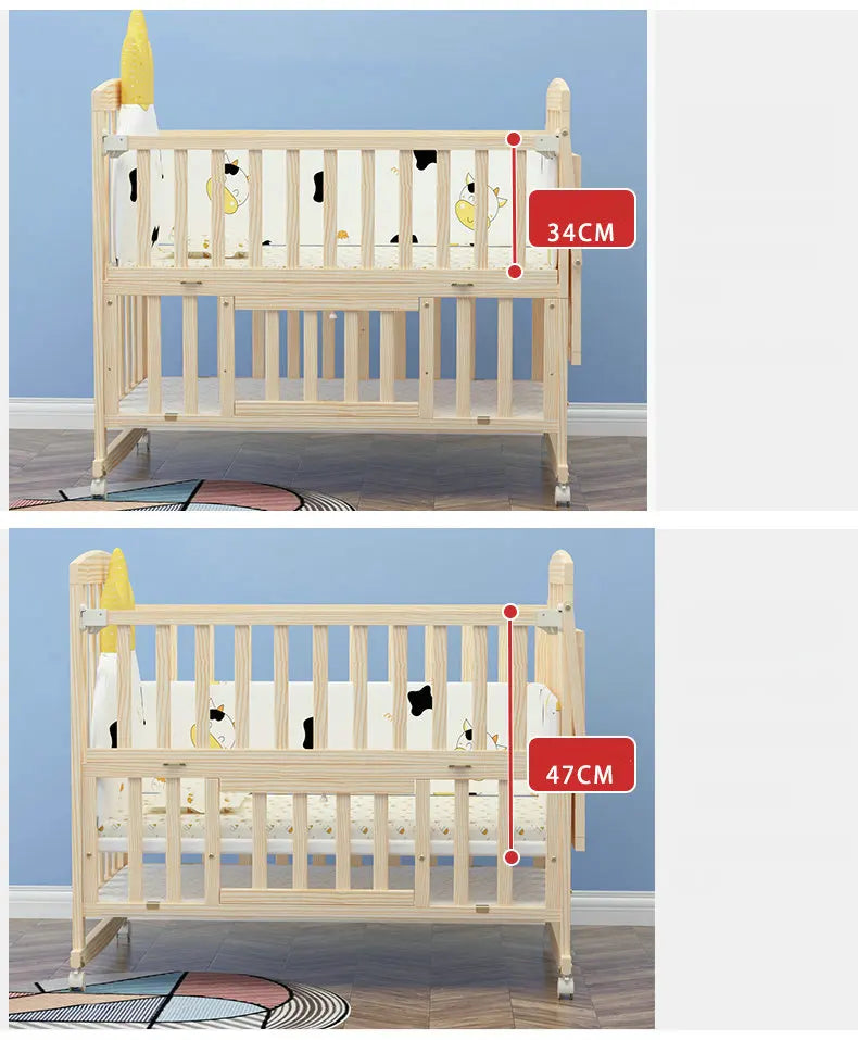BIG BED SOLID WOOD FOR BABY