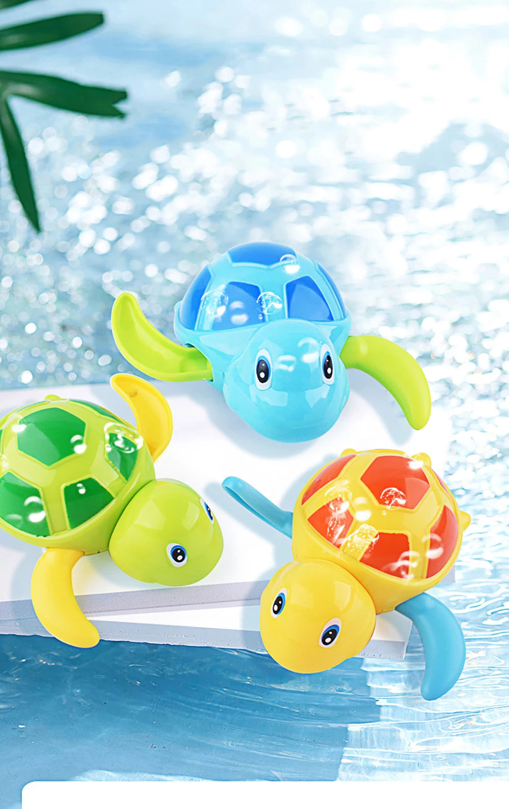 Baby Bath Toys, Clockwork Turtle For Toddlers Boys Girls, Wind Up Bath Toy, Water Toys Swimming Turtle, Random delivery