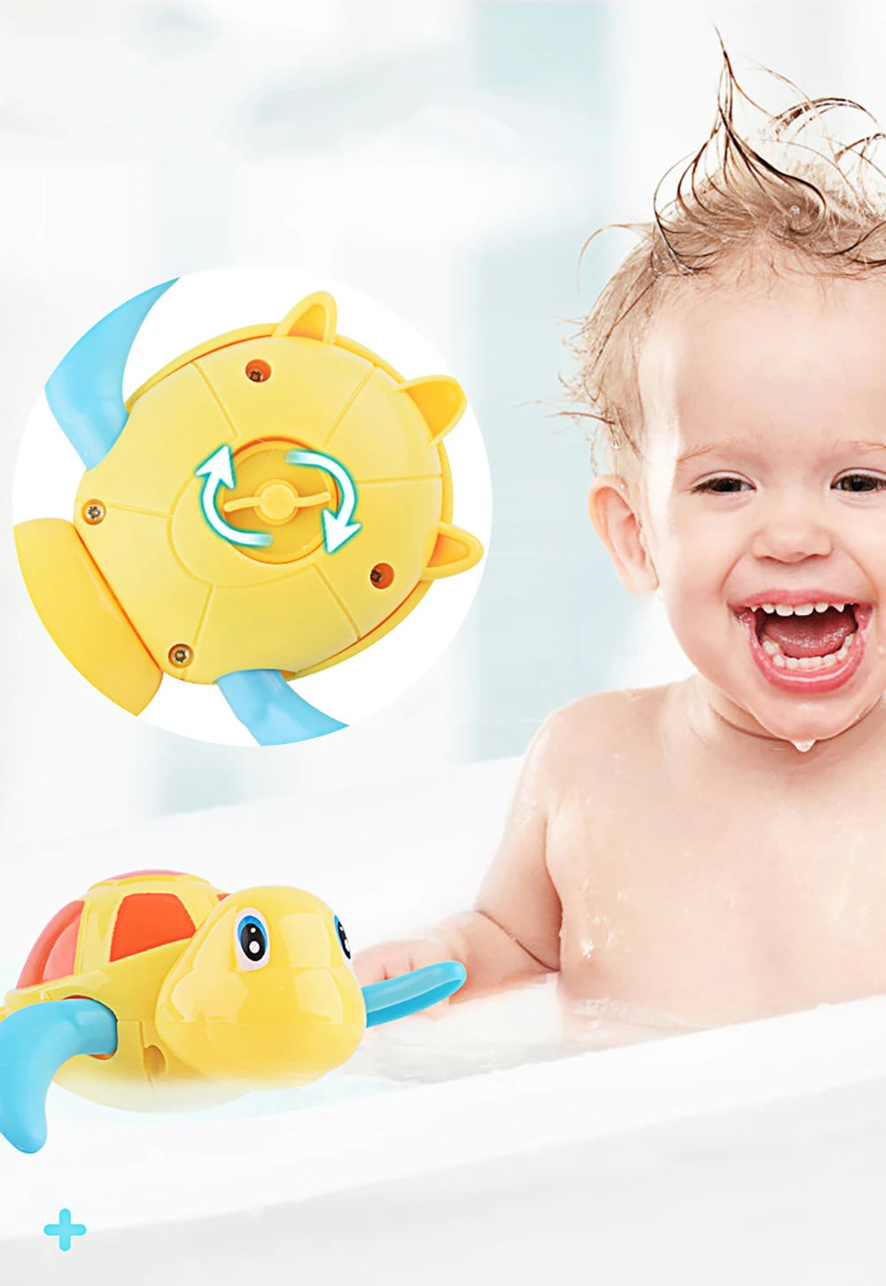 Baby Bath Toys, Clockwork Turtle For Toddlers Boys Girls, Wind Up Bath Toy, Water Toys Swimming Turtle, Random delivery