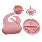 Children'S Tableware Set Baby Complementary Food Training Silicone TabSuction Cups Bowls Baby Supplies A