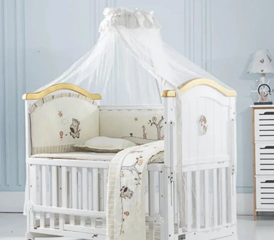 SOLID WOOD BABY CRIB FOR NEWBORN