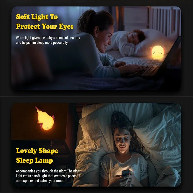 THERAPEUTIC  AXOLOTL NIGHT LIGHT for babies and adults