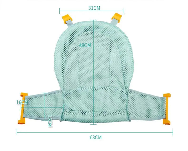 Baby Bath Seat Support Mat Foldable Baby Bath Tub Pad Chair Newborn Bathtub Pillow Infant Anti-Slip Soft Comfort Body Cushion