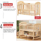 SOLID WOOD BABY BED, MULTIFUNCTIONAL ROCKING BED