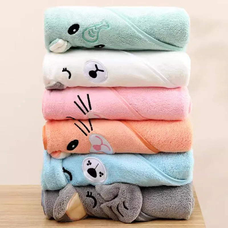 HOODED BABY BATH TOWEL