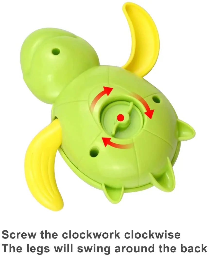 Baby Bath Toys, Clockwork Turtle For Toddlers Boys Girls, Wind Up Bath Toy, Water Toys Swimming Turtle, Random delivery