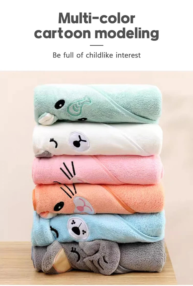 HOODED BABY BATH TOWEL