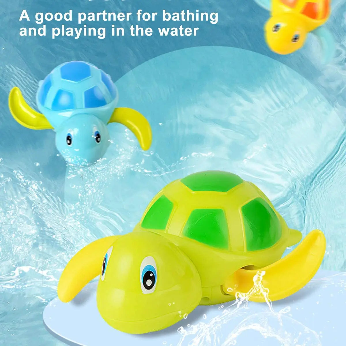 Baby Bath Toys, Clockwork Turtle For Toddlers Boys Girls, Wind Up Bath Toy, Water Toys Swimming Turtle, Random delivery