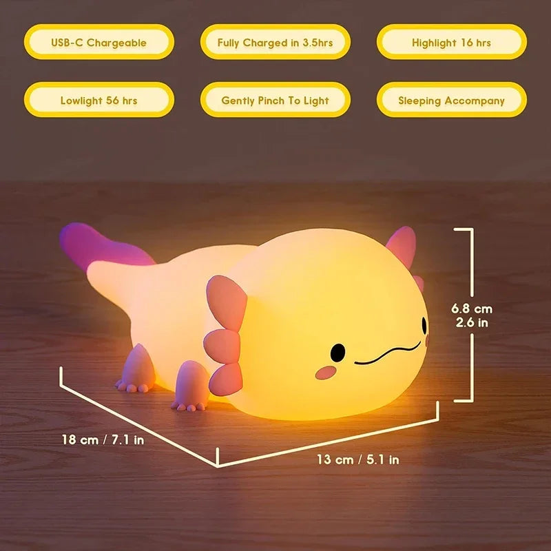 THERAPEUTIC  AXOLOTL NIGHT LIGHT for babies and adults