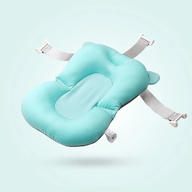 Baby Bath Seat Support Mat Foldable Baby Bath Tub Pad Chair Newborn Bathtub Pillow Infant Anti-Slip Soft Comfort Body Cushion
