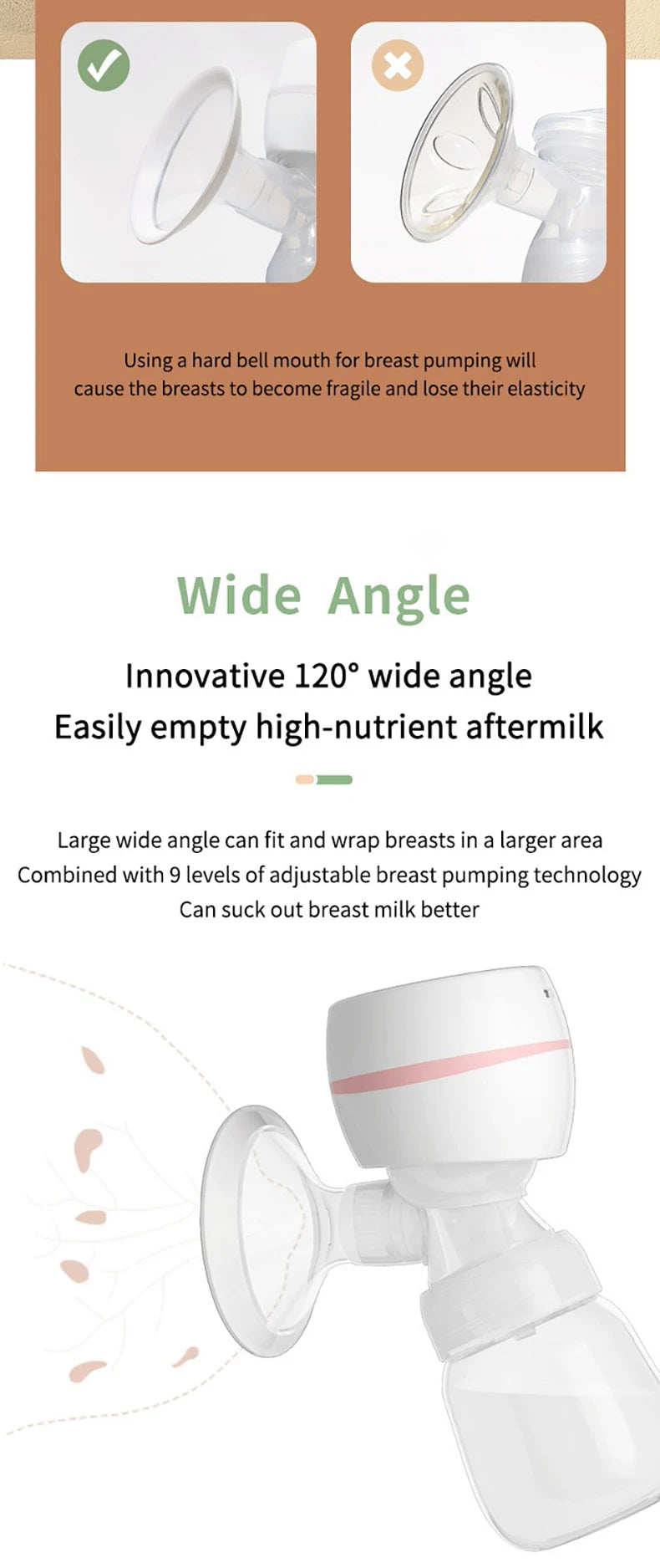 ELECTRIC AND PORTABLE BREAST PUMP