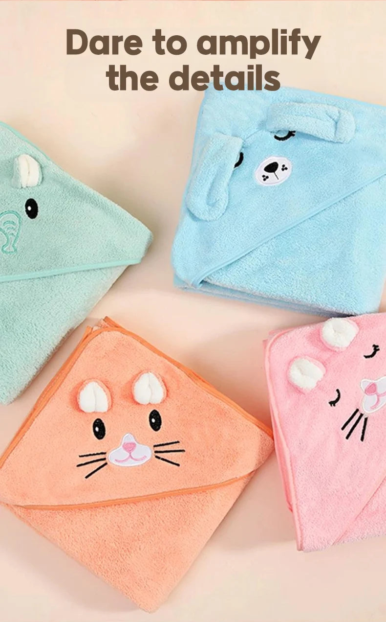 HOODED BABY BATH TOWEL
