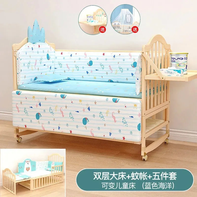 BIG BED SOLID WOOD FOR BABY