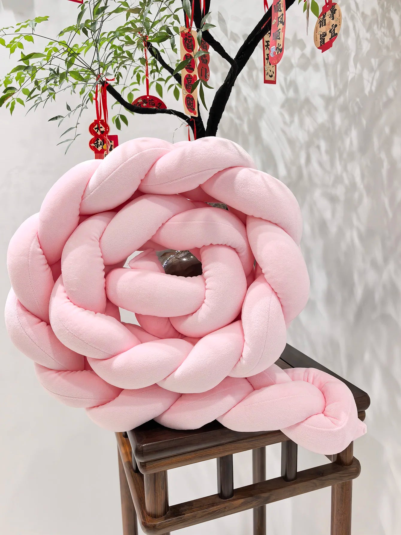 BABY BRAIDED KNOT CRIB  BUMPER