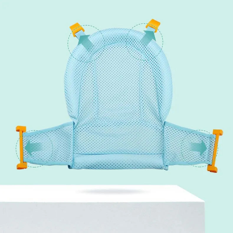 Baby Bath Seat Support Mat Foldable Baby Bath Tub Pad Chair Newborn Bathtub Pillow Infant Anti-Slip Soft Comfort Body Cushion