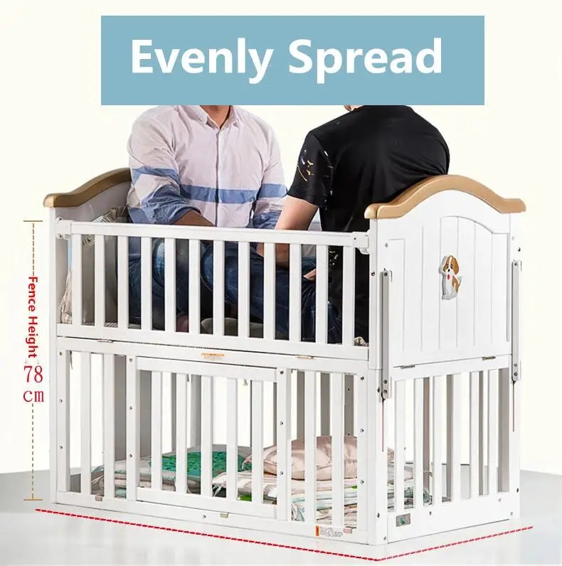 SOLID WOOD BABY CRIB FOR NEWBORN