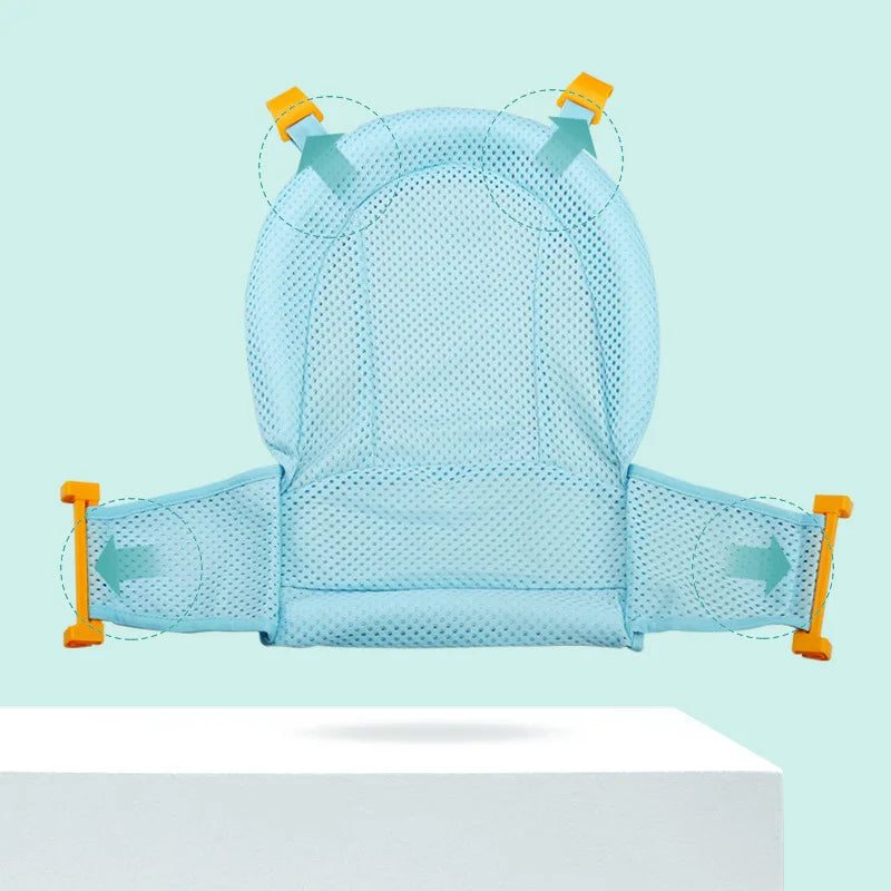 Baby Bath Seat Support Mat Foldable Baby Bath Tub Pad Chair Newborn Bathtub Pillow Infant Anti-Slip Soft Comfort Body Cushion
