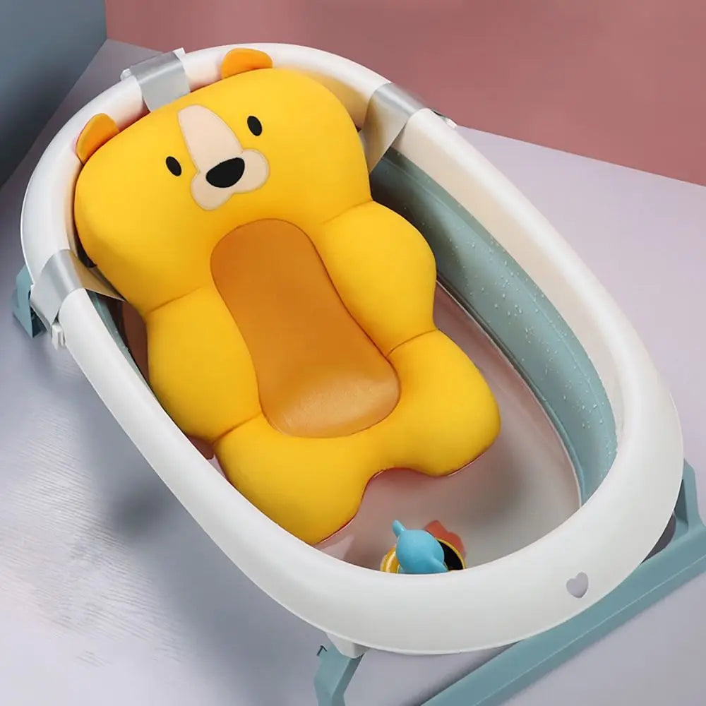 Adjustable Soft Pillow Baby Bath Tub Pad Non-Slip Bathtub Seat Comfortable Newborn Safety Infant Bath Support Shower Cushion