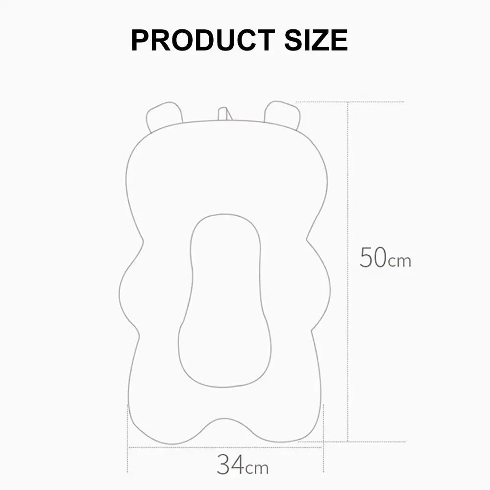 Adjustable Soft Pillow Baby Bath Tub Pad Non-Slip Bathtub Seat Comfortable Newborn Safety Infant Bath Support Shower Cushion