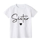 Daddy/Mommy/Sister/Brother/Baby Print Family Matching Outfits Short Sleeve Casual Family Outfit Summer Matching Set Clothing