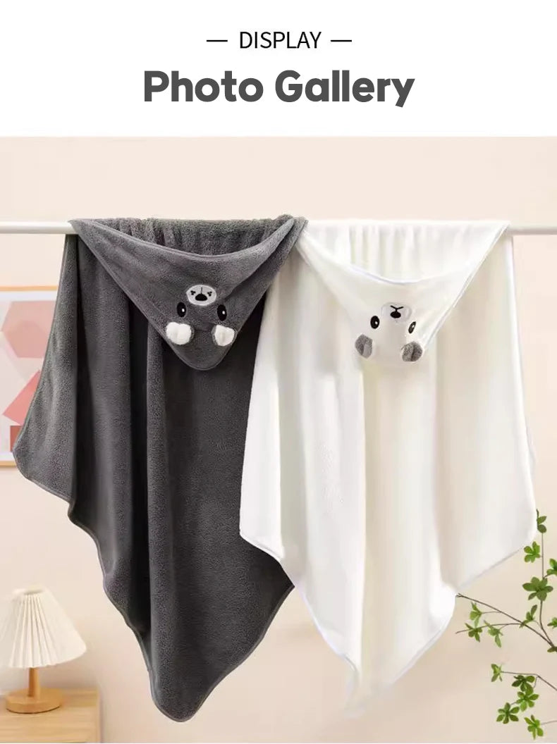 HOODED BABY BATH TOWEL