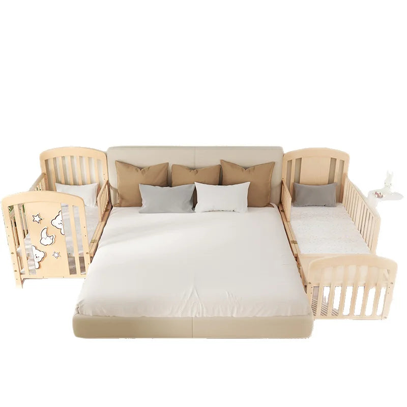 SOLID WOOD BABY BED, MULTIFUNCTIONAL ROCKING BED
