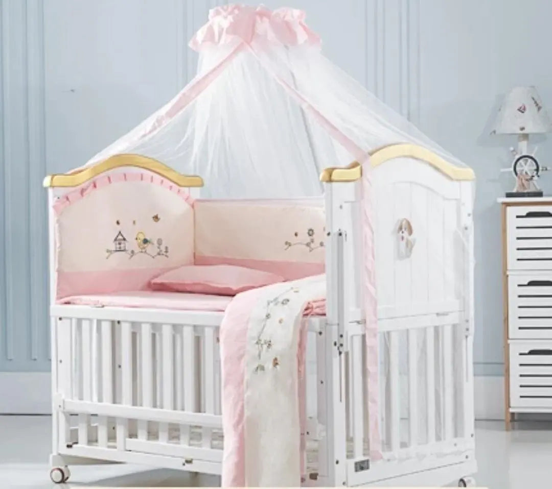 SOLID WOOD BABY CRIB FOR NEWBORN