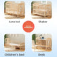 SOLID WOOD BABY BED, MULTIFUNCTIONAL ROCKING BED