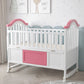Adjustable Wooden Baby Cot Bed With Solid Swing Crib Modern Design For Stylish Bedrooms For Sleeping Or Cradle Use