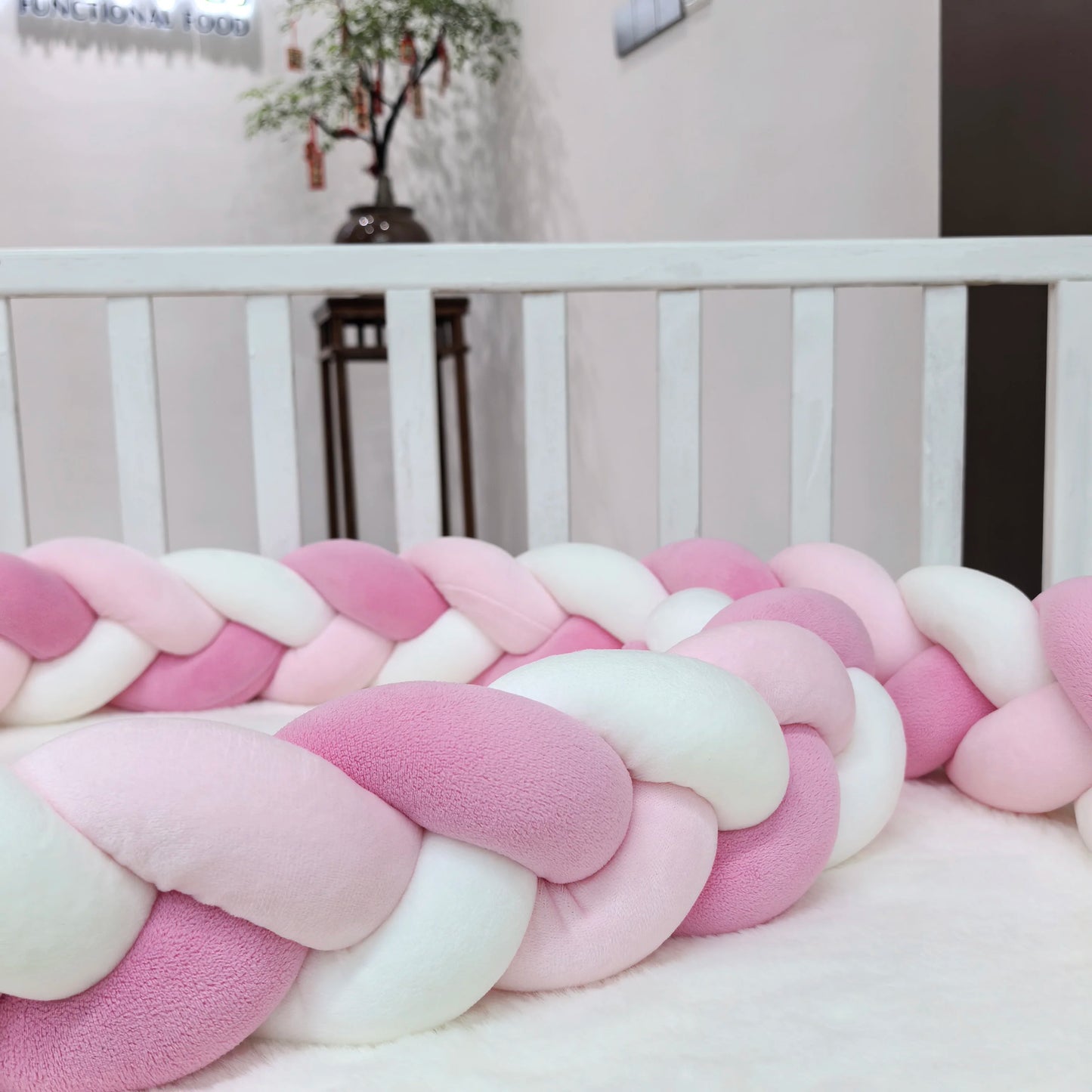 BABY BRAIDED KNOT CRIB  BUMPER