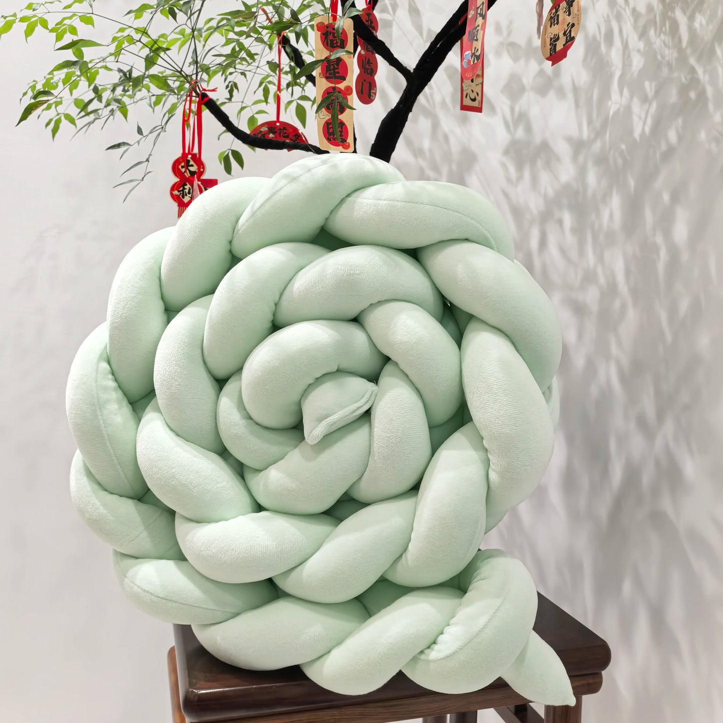 BABY BRAIDED KNOT CRIB  BUMPER