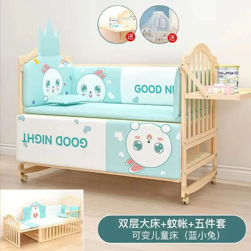 BIG BED SOLID WOOD FOR BABY