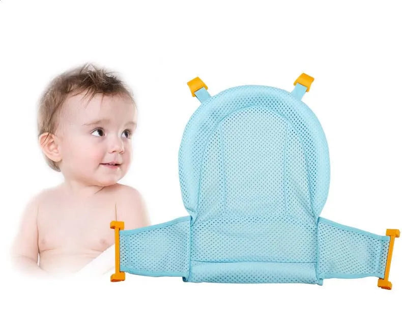 Baby Bath Seat Support Mat Foldable Baby Bath Tub Pad Chair Newborn Bathtub Pillow Infant Anti-Slip Soft Comfort Body Cushion
